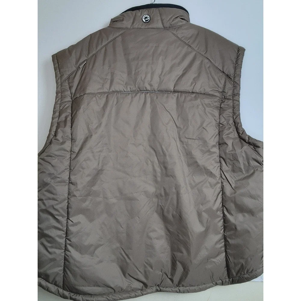 Can-Am BRP Mens Taupe Brown Ripstop Insulated Puffer Vest 286287 2XL New No Tag‎